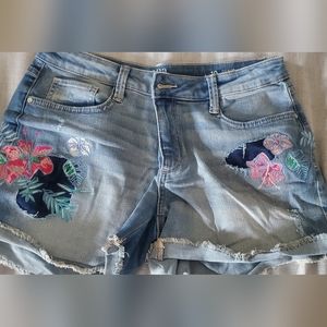 Ana Embroidered Denim Shorts